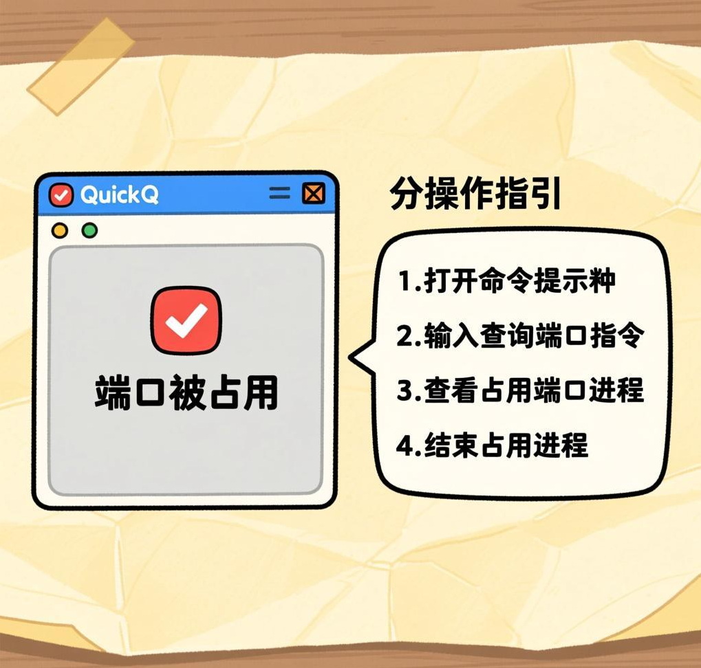 QuickQ VPN连接时提示“端口被占用”怎么办